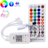 Bluetoothi muusikakontroller DC5-24 V mikrofoni helianduri ajastus 40 klahviga IR-kaugjuhtimine juhtmeta APP-juhtimine 3528 5050 RGB LED-riba jaoks