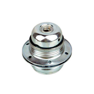 Σιδερένιο κεραμικό σιδερένιο κάλυμμα βάσης με πρίζα κεραμικής και πορσελάνης E27 βάση φωτιστικού με σκίαστρο με βάση 3 οπών