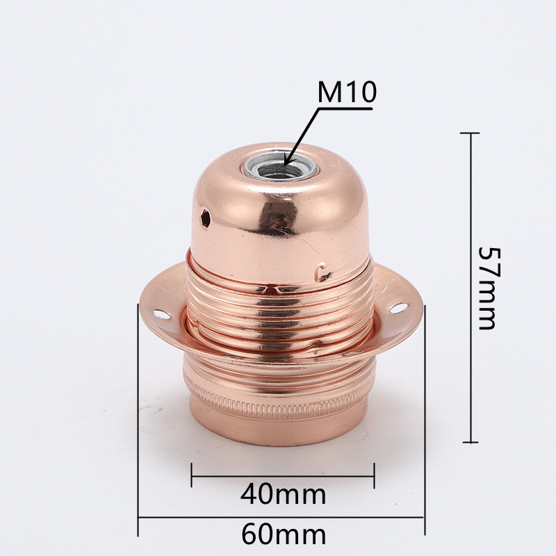 Σιδερένιο κεραμικό σιδερένιο κάλυμμα βάσης με πρίζα κεραμικής και πορσελάνης E27 βάση φωτιστικού με σκίαστρο με βάση 3 οπών
