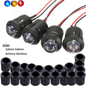 5-50 τμχ Μαύρο Πλαστικό 3mm 5mm 8mm 10mm Λάμπα LED Δίοδος Βάση Μαύρο κλιπ Bezel Socket Βάση Χρήσιμη βάση LED Διόδου Μαύρο κλιπ