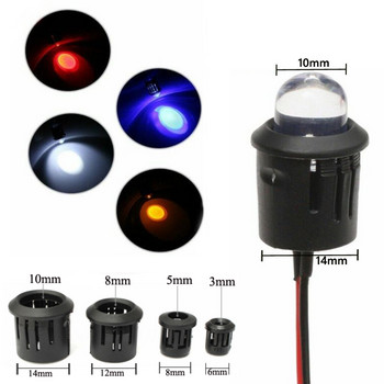5-50 τμχ Μαύρο Πλαστικό 3mm 5mm 8mm 10mm Λάμπα LED Δίοδος Βάση Μαύρο κλιπ Bezel Socket Βάση Χρήσιμη βάση LED Διόδου Μαύρο κλιπ