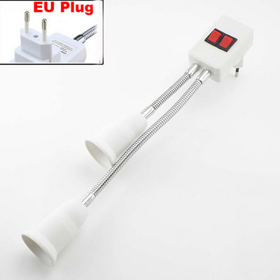 Convertor de extensie flexibil E27 Bec de lumină LED Adaptator de extindere Soclu Priză de perete Suport bază lămpii Soclu cu șurub Priză UE SUA