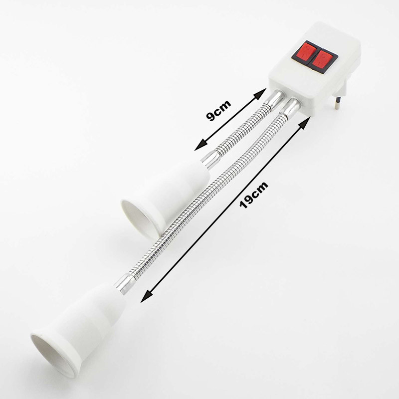 Convertor de extensie flexibil E27 Bec de lumină LED Adaptator de extindere Soclu Priză de perete Suport bază lămpii Soclu cu șurub Priză UE SUA
