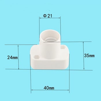 10 τμχ/παρτίδα E14/E27 Υποδοχή Λευκό Ορθογώνιο Κέλυφος E14/E27 Λαμπτήρας για φως LED, Όχι μεγαλύτερο από AC250V 60W