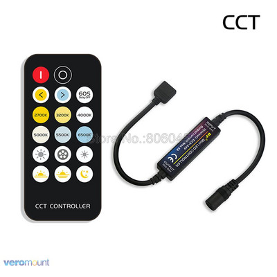 RF14 17 21 28 Key Mini LED Light Strip Controller για 5050 DIM RGB RGBW RGBCCT 4pin 5pin 6pin LED Lights Tape Controller DC5-24V