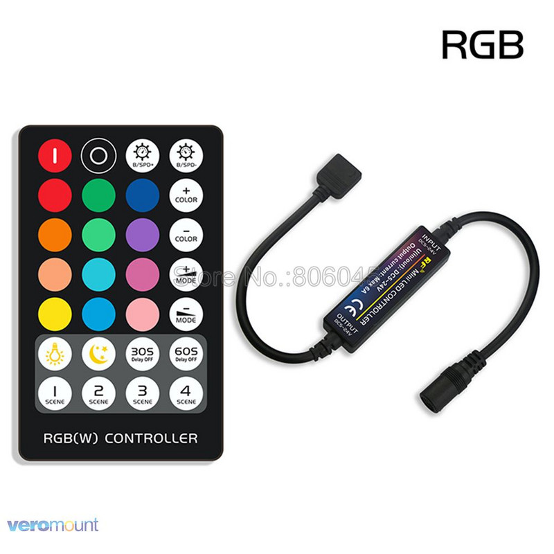 RF14 17 21 28 Key Mini LED Light Strip Controller για 5050 DIM RGB RGBW RGBCCT 4pin 5pin 6pin LED Lights Tape Controller DC5-24V
