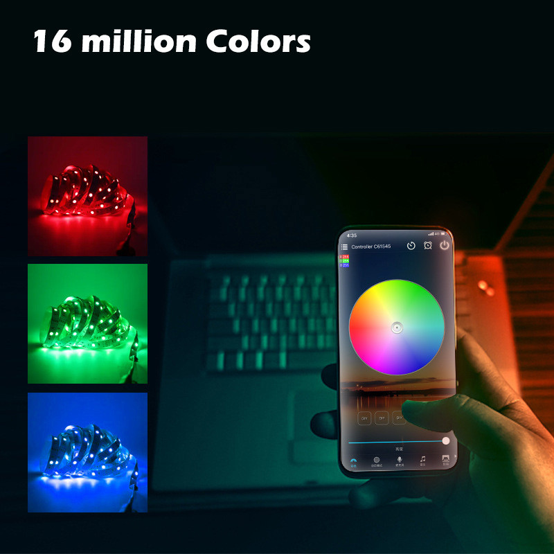 Magic Home 24Key Rgb Tuya 5-24V Wifi RGB Led Tape Wireless Remote Controller Smart Home Alexa Google Home Led Lights Strip 5050