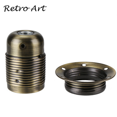 Metallist lambihoidja E27 kruviga lambialuse valguse pesa