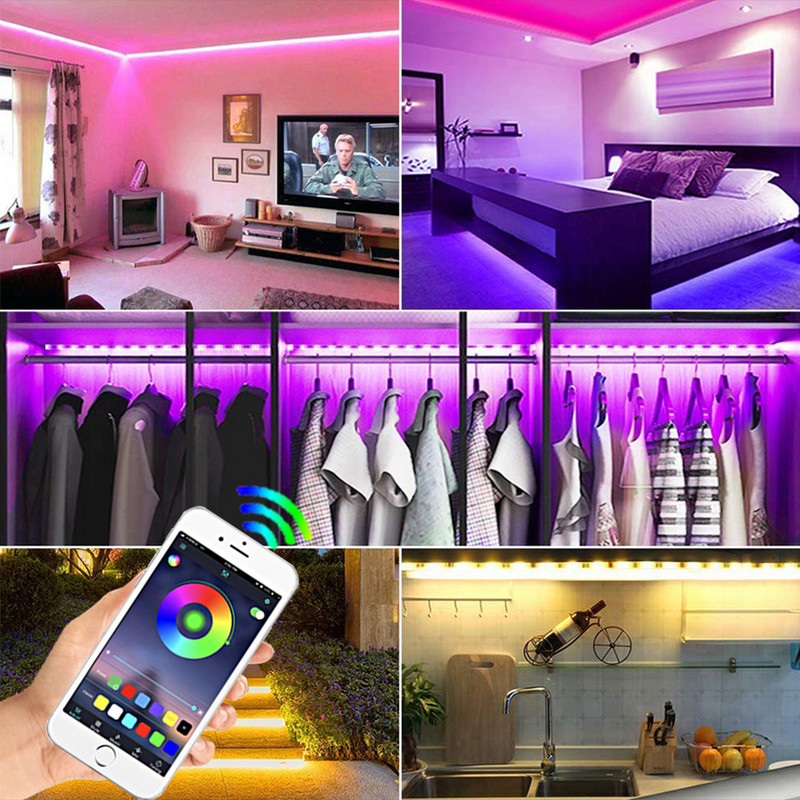 Χειριστήριο Mini RGB συμβατό με Bluetooth DC 12V USB Έξυπνος έλεγχος APP Λωρίδα φωτός LED φωτισμός ατμόσφαιρας εξαιρετικά φωτεινός