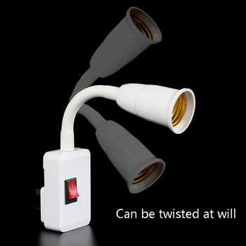 E27 Основа за лампа Стенен Гъвкав държач Гнездо за светлина Конвертор Основи US Plug On/Off Book Light Adapter Plug Switch Аксесоари