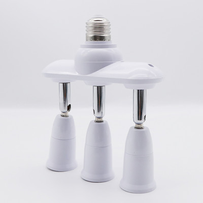 2 în 1 E27 PIR Senzor de mișcare cu infraroșu Lampă Suport bec 100-240V Adaptor priză Convertor Splitter Lumină studio