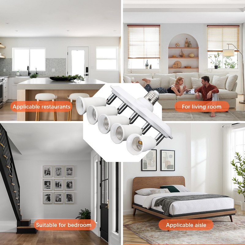 2 în 1 E27 PIR Senzor de mișcare cu infraroșu Lampă Suport bec 100-240V Adaptor priză Convertor Splitter Lumină studio