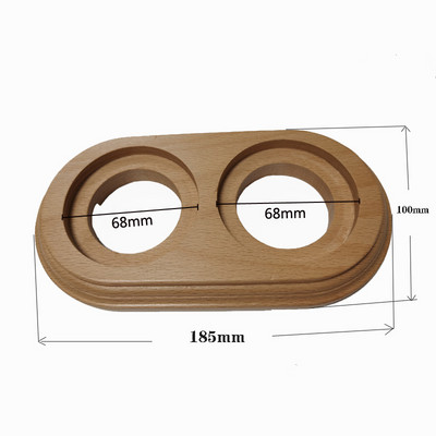 Retro jungiklio lizdas medinis pagrindas 1-3 Gang for Ceramics EU lizdas jungiklio angos skersmuo 68 mm