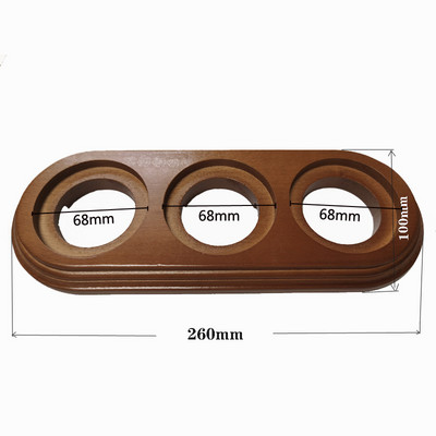 Retro jungiklio lizdas medinis pagrindas 1-3 Gang for Ceramics EU lizdas jungiklio angos skersmuo 68 mm