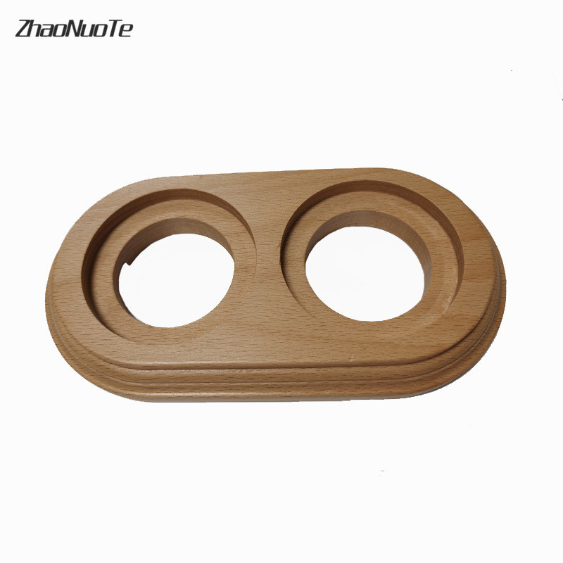 Retro jungiklio lizdas medinis pagrindas 1-3 Gang for Ceramics EU lizdas jungiklio angos skersmuo 68 mm