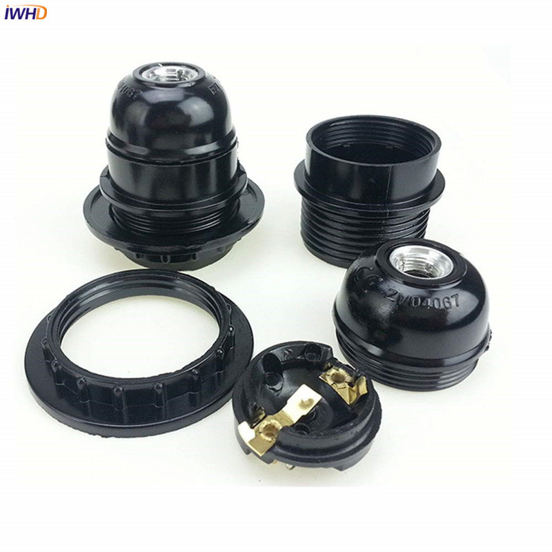 IWHD plastikust Douille Soquete E27 lambipesa aluse pesa 110V-220V Vintage Fitting E27 pistikupesaga lambipesa Portalampparas
