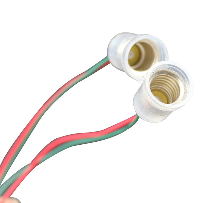 10tk E10 lambipesa koos traadiga Väike lambipesa e10 alus õppeinstrumendi katse traadi pikkus 20cm alus e10 lambipesa