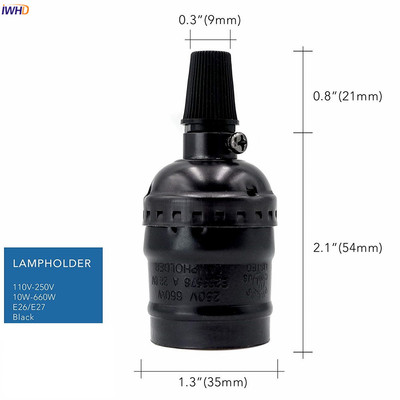 IWHD Soquete Vintage Fitting E27 Διακόπτης Αλυσίδας βάσης Λαμπτήρα Douille E27 Υποδοχή Φωτιστικού Φωτισμού Homekit UL CE
