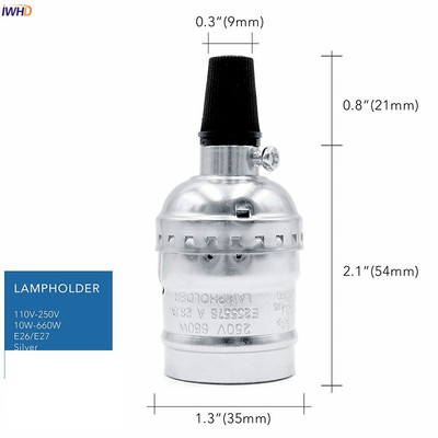 IWHD Soquete Vintage Fitting E27 Διακόπτης Αλυσίδας βάσης Λαμπτήρα Douille E27 Υποδοχή Φωτιστικού Φωτισμού Homekit UL CE