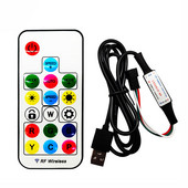Controler de culoare magică LED cu 14/17 taste DC/USB 2048 pixeli 5V/12-24V Telecomandă RF fără fir pentru WS2811 2812 Lumină RGB adresabilă