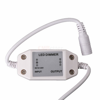 DC12-24V димер за светодиодна лента Регулиране на яркостта на превключвател Контролер Конектор 2A 4A за DC12-24V едноцветно затъмняване на LED лента