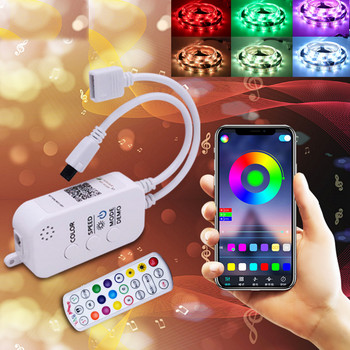 5V 12V 24V LED 5050 2835 RGB Διακόπτης ελεγκτή 2 3 4 σε 1 Καλώδιο Μουσικής Καλώδιο διακόπτη τηλεχειριστηρίου Bluetooth για φωτισμό ταινίας RGB