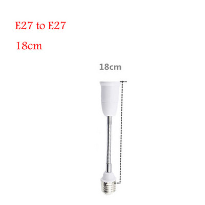18 28 38 48 58cm E27 Ευέλικτοι μετατροπείς βάσης λαμπτήρα LED E27 σε E27 Βύσμα υποδοχής Προέκταση καλώδιο τοίχου Προσαρμογέας βάσης λαμπτήρων