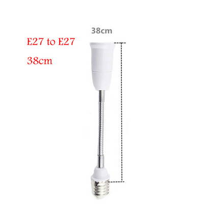 18 28 38 48 58cm E27 Ευέλικτοι μετατροπείς βάσης λαμπτήρα LED E27 σε E27 Βύσμα υποδοχής Προέκταση καλώδιο τοίχου Προσαρμογέας βάσης λαμπτήρων