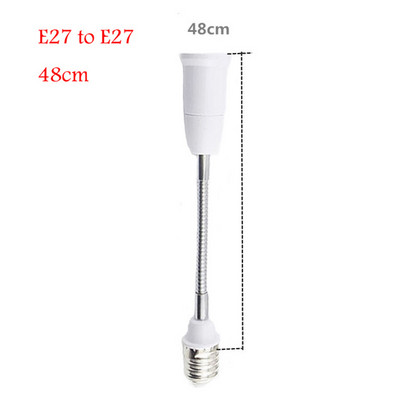 18 28 38 48 58cm E27 Ευέλικτοι μετατροπείς βάσης λαμπτήρα LED E27 σε E27 Βύσμα υποδοχής Προέκταση καλώδιο τοίχου Προσαρμογέας βάσης λαμπτήρων