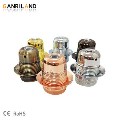 GANRILAND DIY Lámpatalp Tartó E26 E27 Világítóaljzatok Ipari Retro Fém Világítószerelvények Függesztett lámpaernyőhöz gyűrűvel