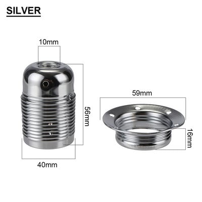 GANRILAND DIY Βάση φωτιστικού E26 E27 Υποδοχές φωτιστικών Βιομηχανικά ρετρό μεταλλικά εξαρτήματα φωτιστικών για κρεμαστό σκίαστρο φωτιστικού με δαχτυλίδι