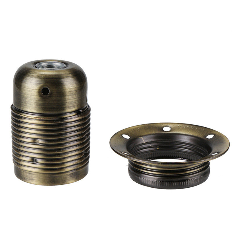 GANRILAND DIY Βάση φωτιστικού E26 E27 Υποδοχές φωτιστικών Βιομηχανικά ρετρό μεταλλικά εξαρτήματα φωτιστικών για κρεμαστό σκίαστρο φωτιστικού με δαχτυλίδι