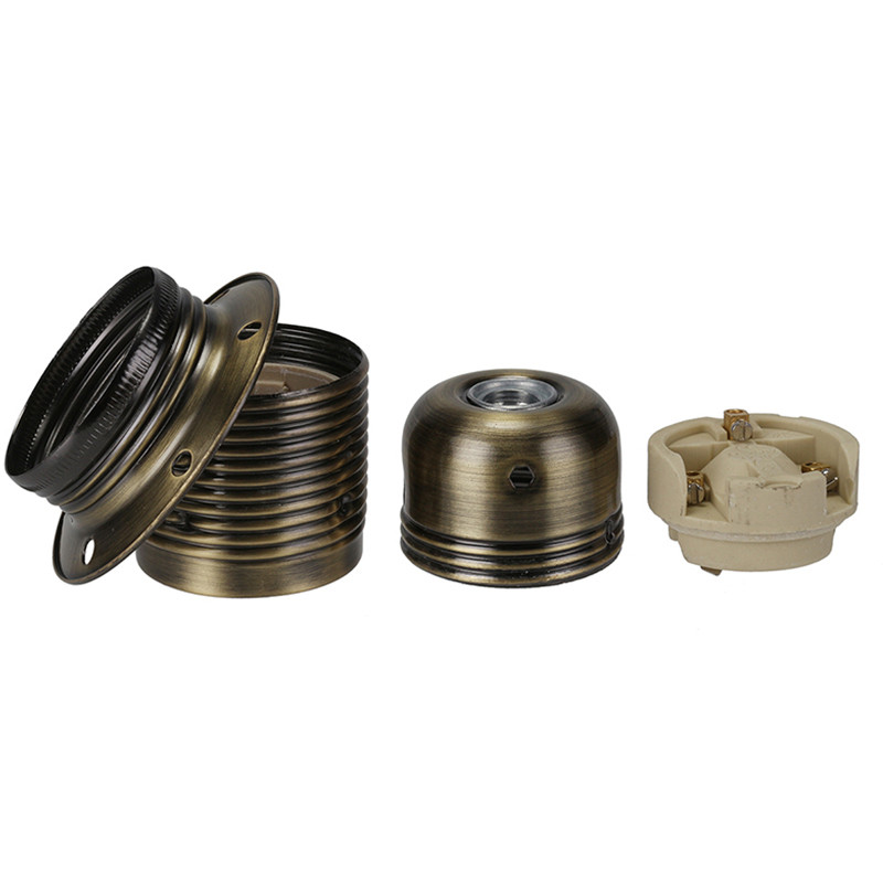 GANRILAND DIY Βάση φωτιστικού E26 E27 Υποδοχές φωτιστικών Βιομηχανικά ρετρό μεταλλικά εξαρτήματα φωτιστικών για κρεμαστό σκίαστρο φωτιστικού με δαχτυλίδι