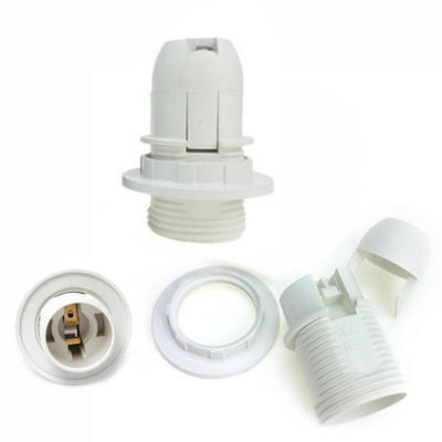 Mini Screw E14 M10 Λαμπτήρας Βάσης Κρεμαστό Πρίζα Αμπαζούρ κολάρο 220V 110v Μαύρο/Λευκό