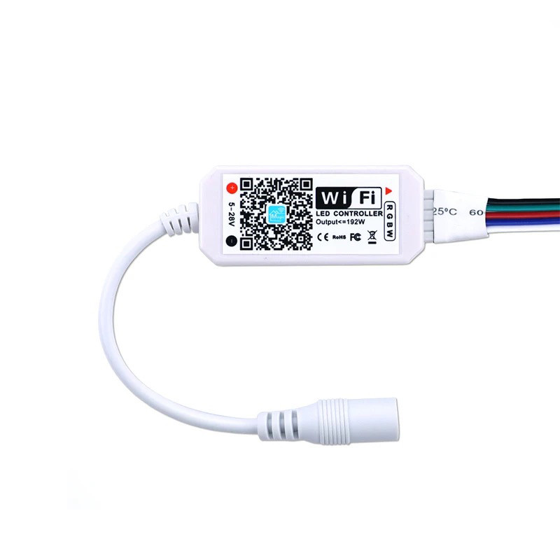 Controller WiFi RGB RGBW DC12V-24V pentru panou LED Funcție de sincronizare a luminii 16 milioane de culori Control smartphone