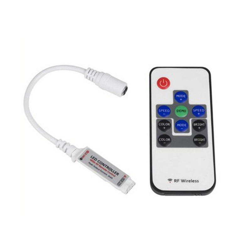 DC12V RGB LED Strip Controller IR/RF Τηλεχειριστήριο 3 πλήκτρων Προσαρμόστε το χρώμα του φωτός για SMD5050 SMD2835 LED Strip Tape Light