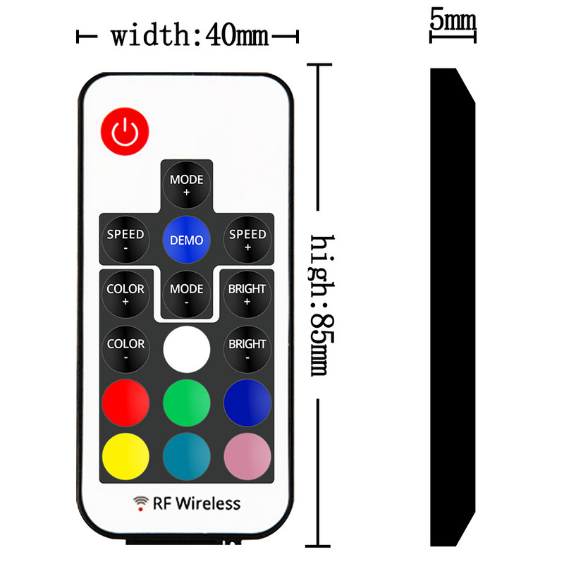 USB Led Strip Lights Volt RGB USB RF Controller 5V 12V USB Strip Light 17IR Remote Wireless 2835 υποδοχή λωρίδας φωτός