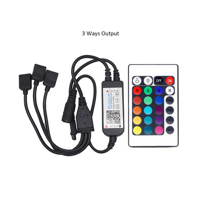 Controller RGB 24V 5V DC 12V Mini control Bluetooth 24 taste Telecomandă IR 1 la 1/2/3 Ieșire Muzică 5050 RGB LED Controler pentru lumină bandă