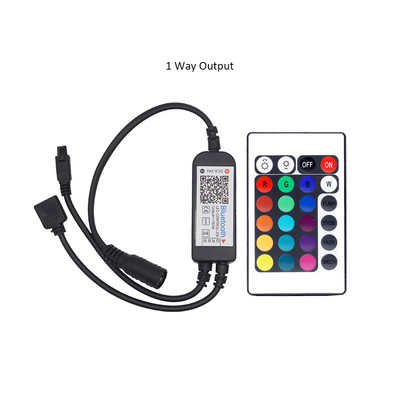 Controller RGB 24V 5V DC 12V Mini control Bluetooth 24 taste Telecomandă IR 1 la 1/2/3 Ieșire Muzică 5050 RGB LED Controler pentru lumină bandă