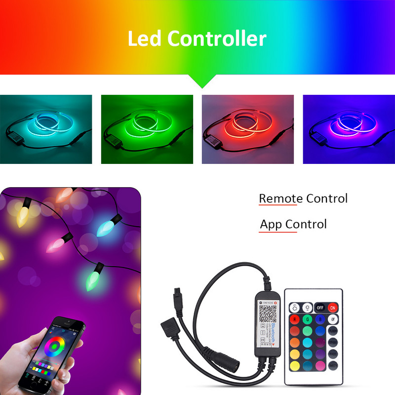 Controller RGB 24V 5V DC 12V Mini control Bluetooth 24 taste Telecomandă IR 1 la 1/2/3 Ieșire Muzică 5050 RGB LED Controler pentru lumină bandă