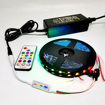 DC5-24V Mini ελεγκτής μουσικής 3 ακίδων 17 πλήκτρων DC USB RF Τηλεχειριστήριο 358 Λειτουργίες για 5050 RGB Μεμονωμένα Διευθυνσιοδοτήσιμη Λωρίδα φωτός