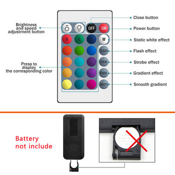 Λωρίδα LED 12V Dimmer Controller RGB Tape Tape Lamp Remote Control 24 44 Key IR LED Controller For 5050 2835 3528 Strip Light