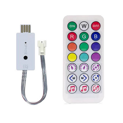 DC5V SP620E USB Bluetooth Music Pixel Controller komponens RF távirányító WS2812 RGB LED szalagos fényszalaghoz