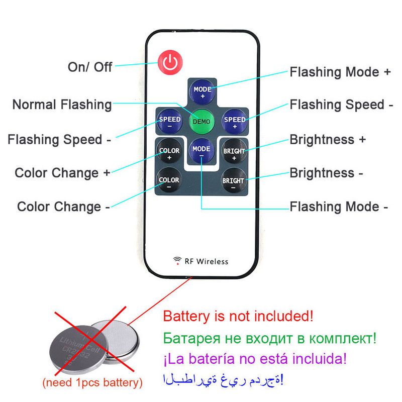 RF traadita RGB-kontrolleri alalisvoolu pistik LED-riba valgusti dimmer Vilkuv heleduse reguleerimine kaugjuhtimispuldi värvide hämardamine