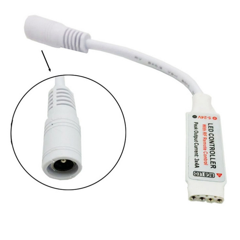 17 mygtukų RGB LED valdiklis Mini RF belaidis LED pritemdymo nuotolinio valdymo pultas, skirtas 5050/3528/5730/5630/3014 RGB spalvotoms juostoms