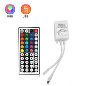 44Key Rgb Controler DC 12-24V Led Lights Strip 2835 5050 3528 Rgb Led Tape IR Remote Controller Rgb Lights 4 Pin Strips