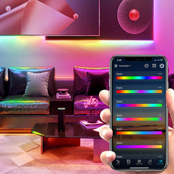 Συμβατό με USB Bluetooth Τηλεχειριστήριο RGB για RGB LED Strip Light WS2812B WS2811 SK6812 Smart Phone APP Control IOS/Android