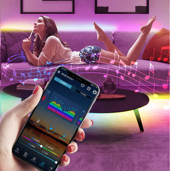 Συμβατό με USB Bluetooth Τηλεχειριστήριο RGB για RGB LED Strip Light WS2812B WS2811 SK6812 Smart Phone APP Control IOS/Android