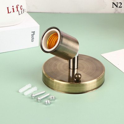 E27 universalus lempos laikiklis, atsparus aukštai temperatūrai keraminis sraigtinis lempos galvutė, metalinė 180 laipsnių vairo lempos lizdo laikiklis Naujas