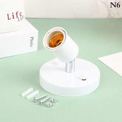 E27 universalus lempos laikiklis, atsparus aukštai temperatūrai keraminis sraigtinis lempos galvutė, metalinė 180 laipsnių vairo lempos lizdo laikiklis Naujas